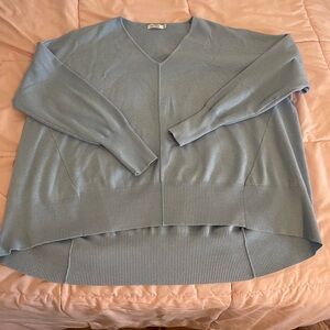 Mersea Sky Blue V-Neck Sweater